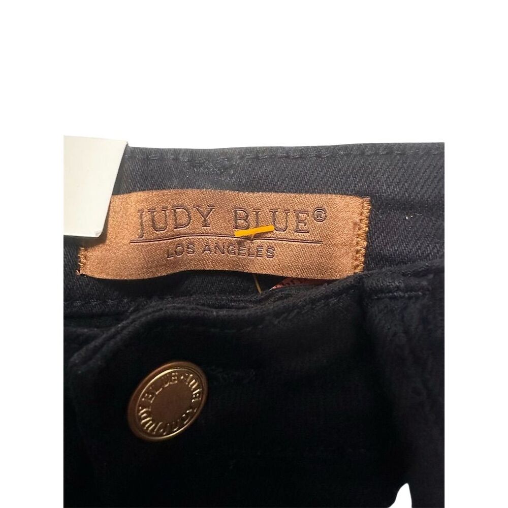 Judy Blue Women's High Waist Tummy Control Denim Shorts Black Size M - Picture 6 of 11